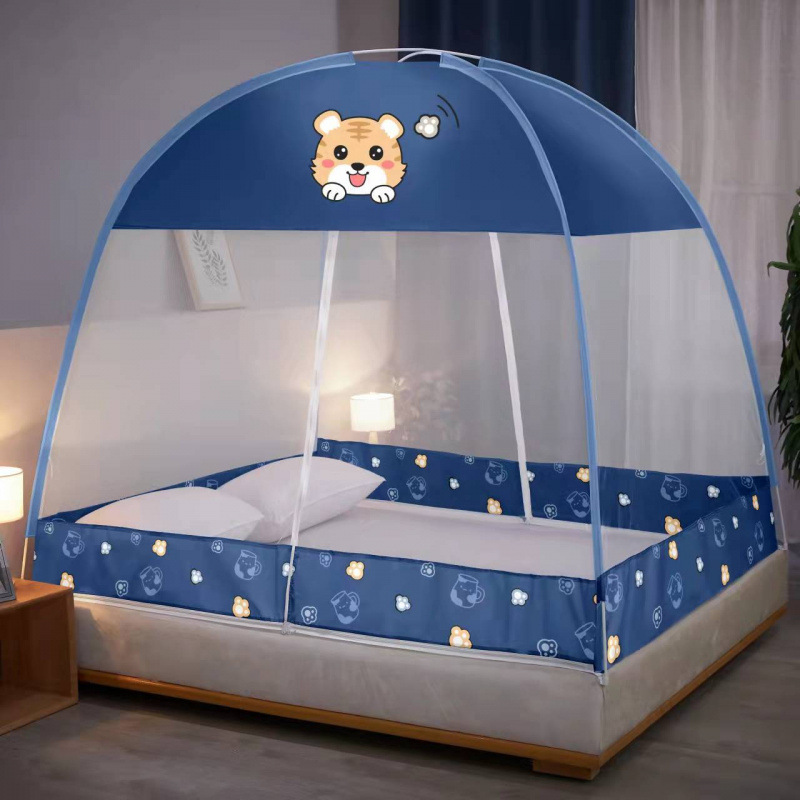 Lazy Person No-Installation Mongolian Yurt Mosquito Net 1.8m Double Bed 1.5m Pattern Net for Home Use 1.2 New Model 0.9m Single Person