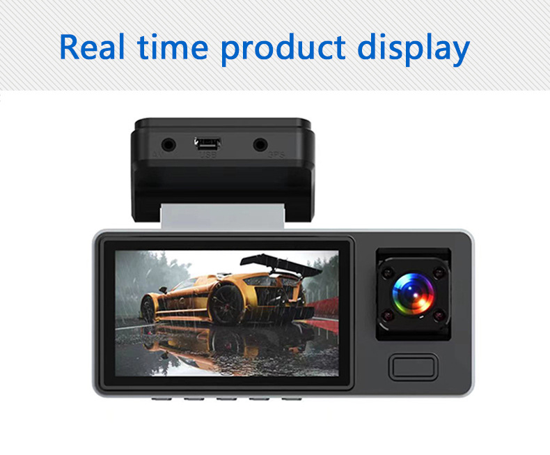 Cross-border new three-recording A8 driving recorder wifi mobile phone connection HD night vision three-lens wide-angle Cardvr
