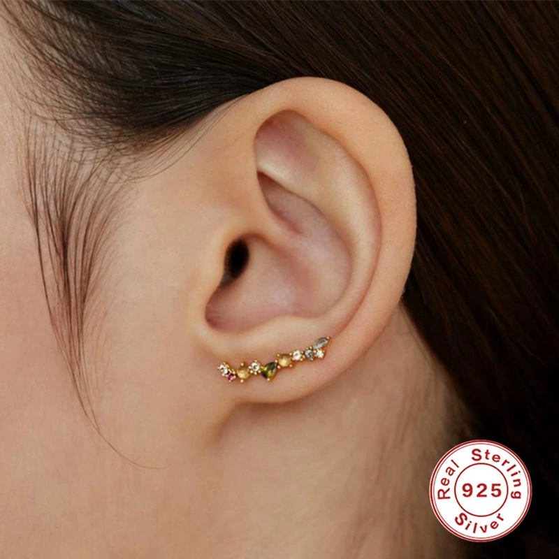 Серьги (ROMAD) из стерлингового серебра S925, циркония 5A, легкая роскошь, длина 5,5 см