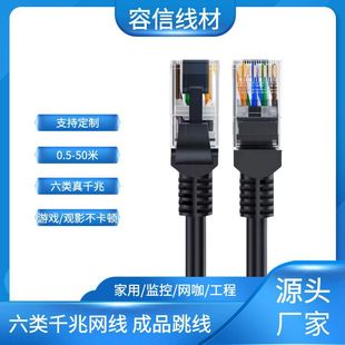 Category 6 Gigabit Network Cable Home Unshielded Router Broadband Computer Rj45 Interface Network Finished High-Speed Jumper