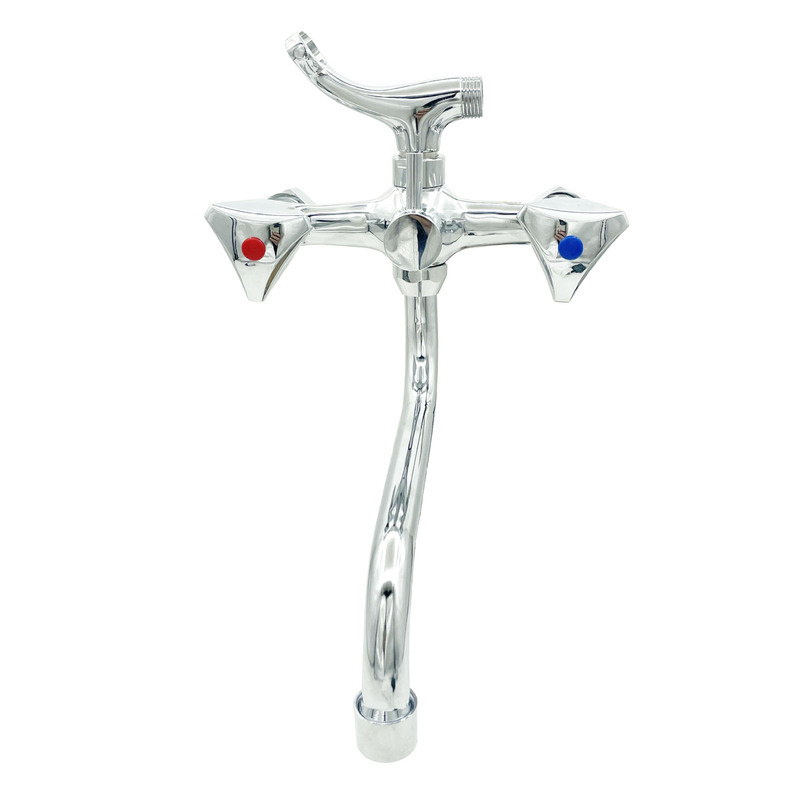 Dual-Control Dual-Opening Shower Faucet, Export-Grade Slow-Open Faucet, Bathtub Hot and Cold Water Mixing Faucet with Hand Spray and Bracket Dual-Control Dual-Opening Shower Faucet, Export-Grade Slow-Open Faucet, Bathtub Hot and Cold Water Mixing Faucet with Hand Spray and Bracket