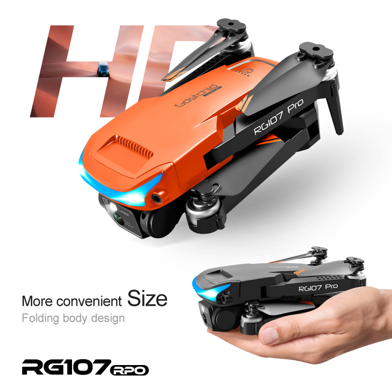 Transfronterizo RG107 evitación de obstáculos UAV HD fotografía aérea doble cámara de posicionamiento de flujo óptico de cuatro ejes aviones lente de sintonización eléctrica