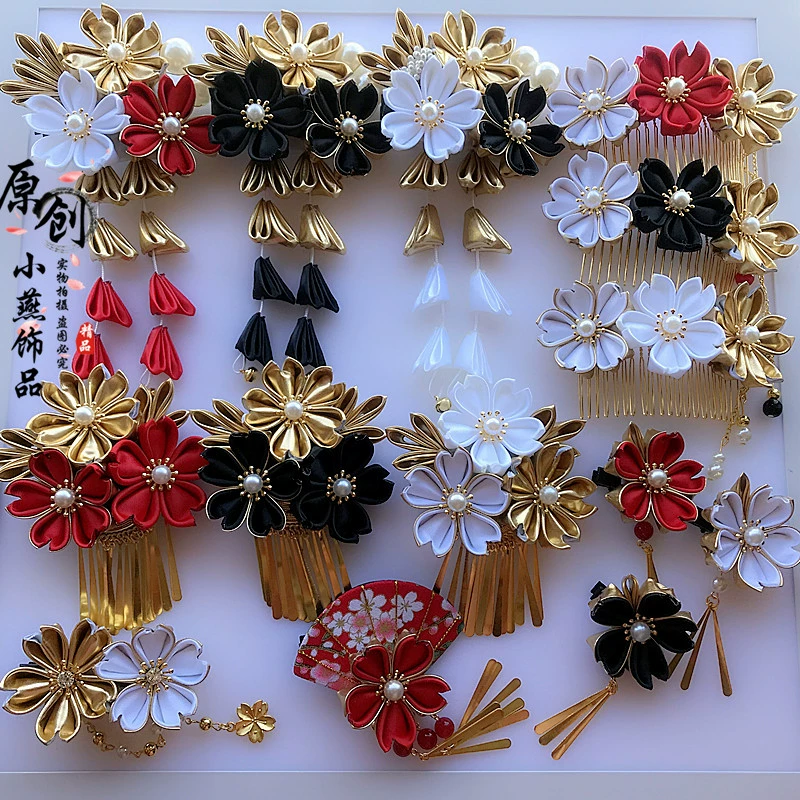 Platinum set, hair accessory with tassels, Hanfu, bathrobe
