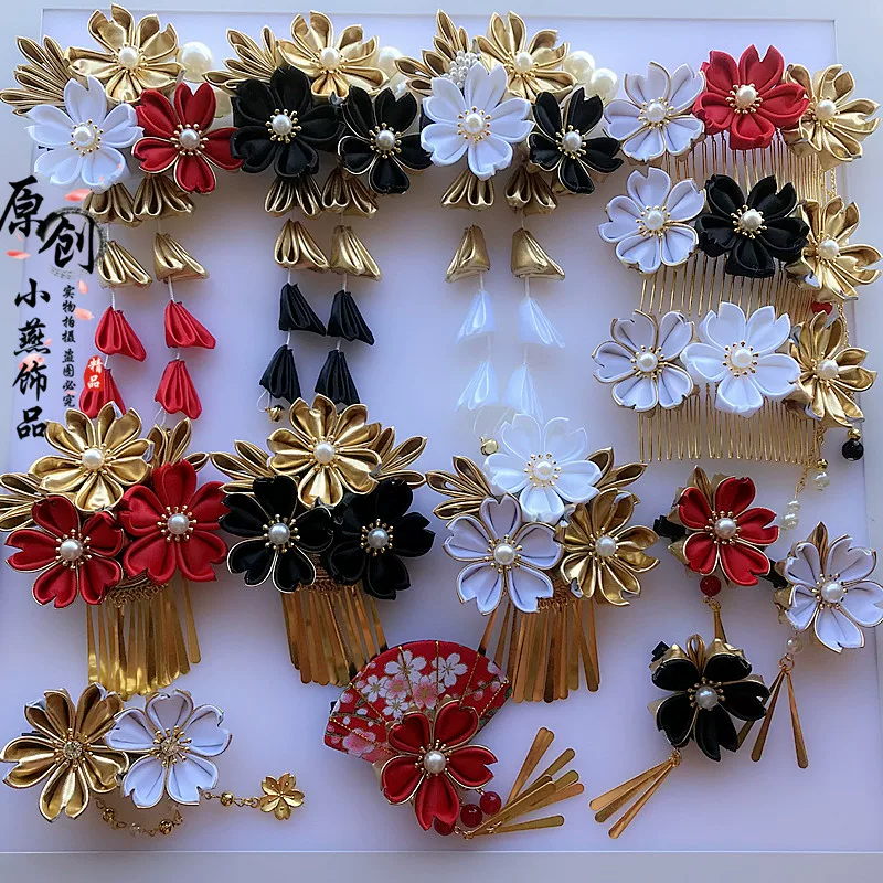 Platinum set, hair accessory with tassels, Hanfu, bathrobe