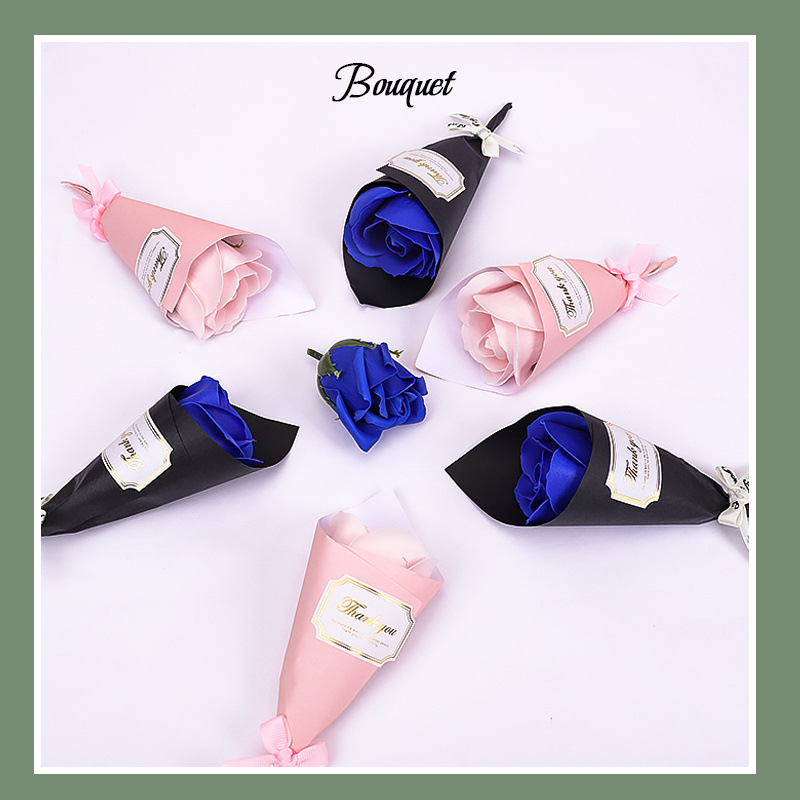 迷你手工香皂花礼盒玫瑰小花束节日礼品生日礼物圣诞节新年玫瑰花