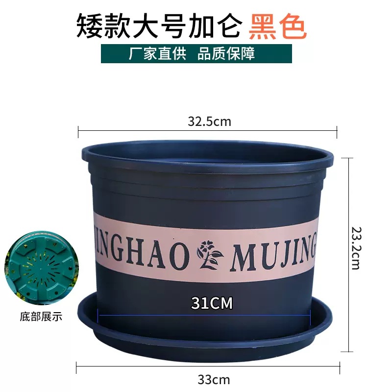 Short 6 Gallon Black