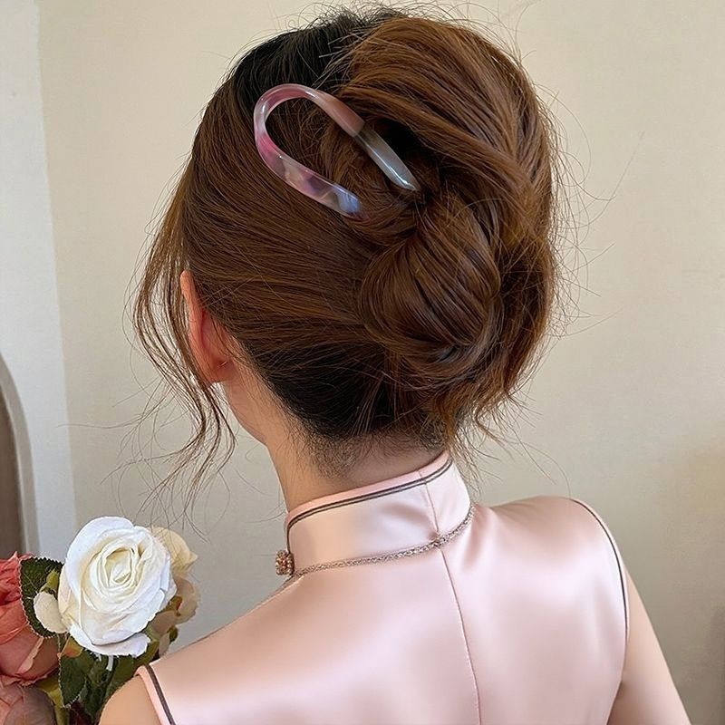 Diario de verano viajes fijos bolos de cabeza abrazadera de cabello en forma de U, abrazadera de cabello en forma de U, nuevo cabello de cabello de disco