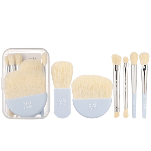 xixi X772 mini portable brush set (pack of 6) makeup set loose powder eye shadow blush highlighter soft brush