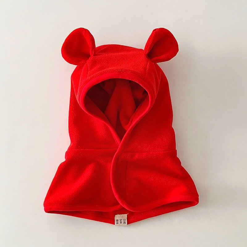 Sombreros para bebés más gruesos otoño y invierno baby buzzer unido calentamiento para niños gorras para orejas para niños y niñas collar