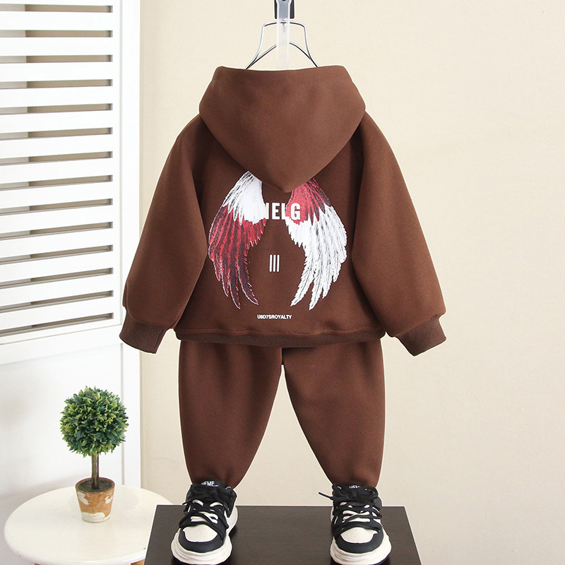6110 Traje deportivo de otoño para niños Suéter con capucha para niños Estilo de primavera y otoño 2025 Nuevo estilo Ropa de otoño para bebés