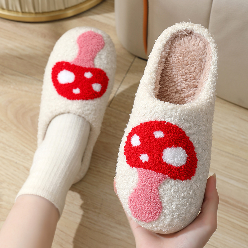 ハロウィンクロスボーダーホットスタイル冬の愛綿スリッパ女性のための卸売屋内ホームレインボーぬいぐるみ暖かいスリッパ|undefined