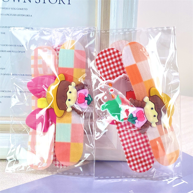 Tiktok populares accesorios para el cabello con velcro para niños verano niñas flequillo pegatinas Cabeza trasera pegatinas de cabello roto banda para el cabello Accesorios al por mayor