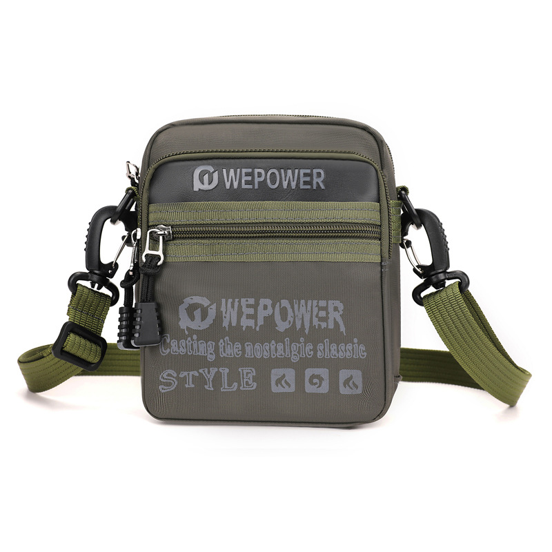 WEPOWER nuevo cross-border hombre moda bolso de hombro personalidad de viaje al aire libre bolso de hombro multicapa bolso de hombre