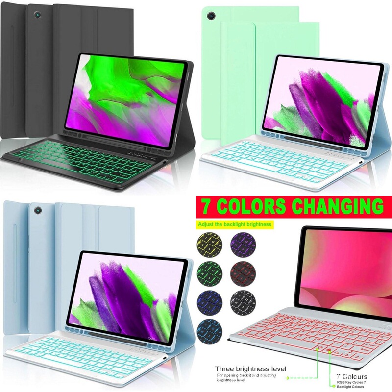 Suitable for Samsung S6Lite Tablet Protective Case Silent Wireless Bluetooth Backlight Keyboard Leather Case P610/P61