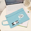 Cartoon handheld capacious storage bag for folders with zipper, oxford cloth