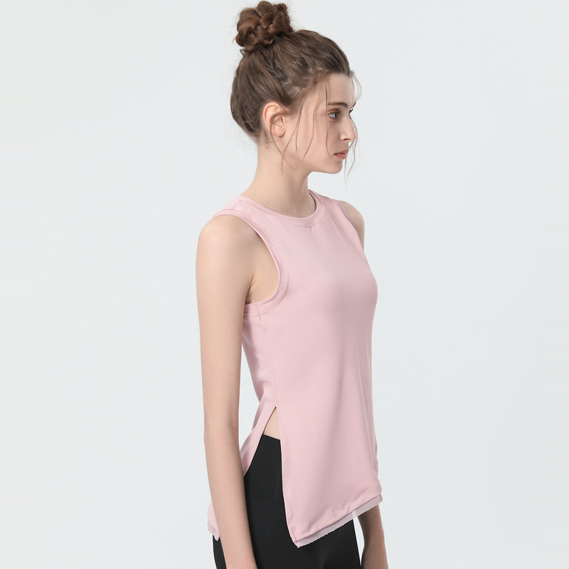 Breathable sports vest women's cool sleeveless loose running fitness T-shirt quick-drying yoga clothes top summer blouse