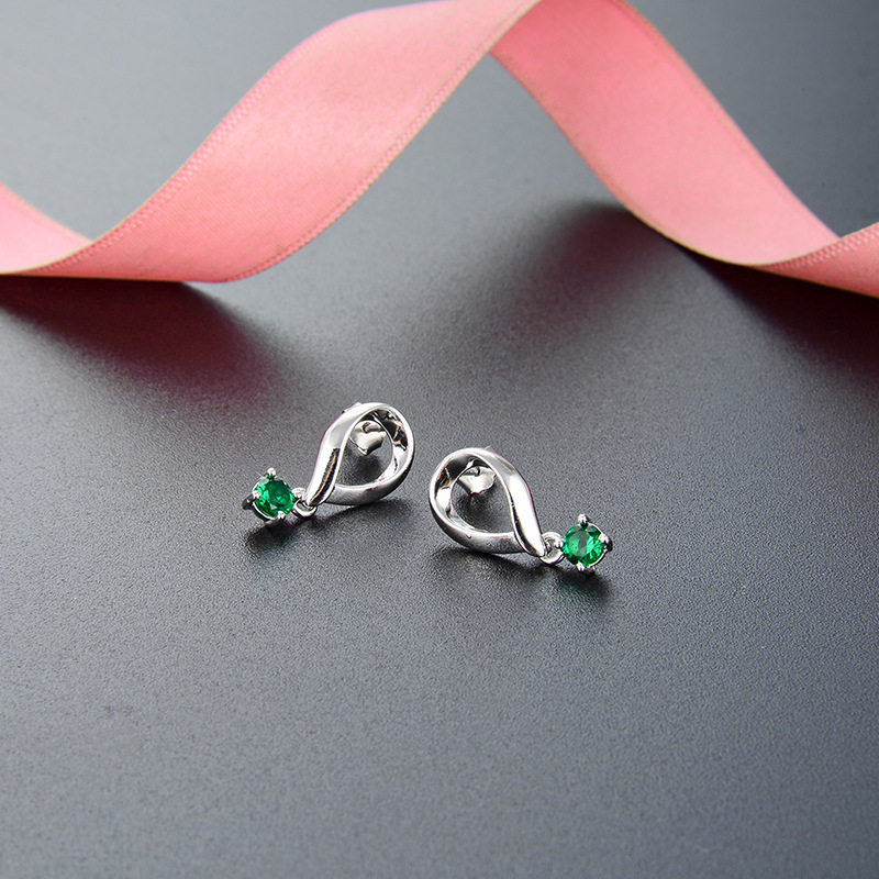 Fábrica creativa pendientes accesorios Corea del Sur s925 pendientes de cristal de plata pendientes de la joyería elegante de las mujeres