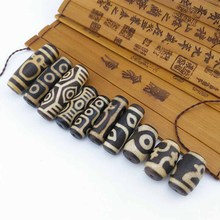 达洛天珠 藏传做旧DIY项链饰品配件吊坠天然玛瑙风化纹虎牙老天珠