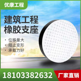 桥梁橡胶支座氟板滑板支座板式橡胶圆形方形支座GYZ200*35伸缩缝