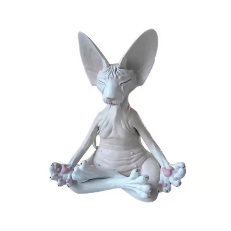 털이없는 고양이-흰색 8cm