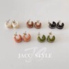 Dongguk door paparazzi Sweet lovely pinkycolor Earrings temperament Same item Hoop Earrings