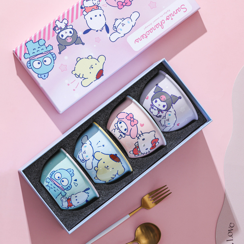 Sanrio Underglaze Color Tableware Gift Box for Home Use 2026 New Model Children's Ceramic Rice Bowl Birthday Gift Souvenir Sanrio Underglaze Color Tableware Gift Box for Home Use 2026 New Model Children's Ceramic Rice Bowl Birthday Gift Souvenir