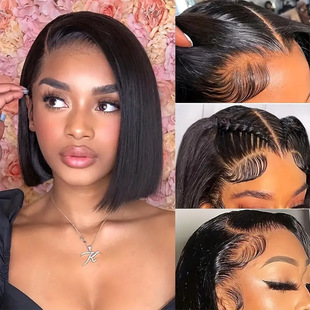 Short Bob Wigǰ�ٽz�ٰl ���R�dǰ�ٽzŮ�����^��ɫ��ֱ�lȫ�^��