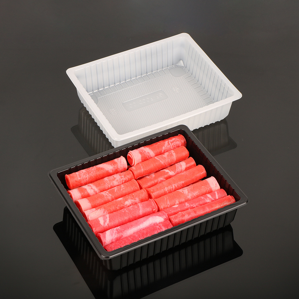 一次性塑料肉类包装盒食品级可封膜牛肉卷冷冻冷藏pp盒安全密封