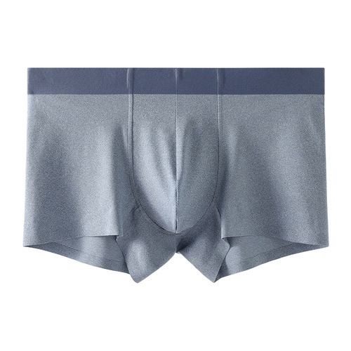 Men's Ice Silk Seamless Underwear Breathable Boxer Briefs Men's Summer Four-Corner Ultra-Thin Antibacterial Mesh Thin Large Size Flat Legs