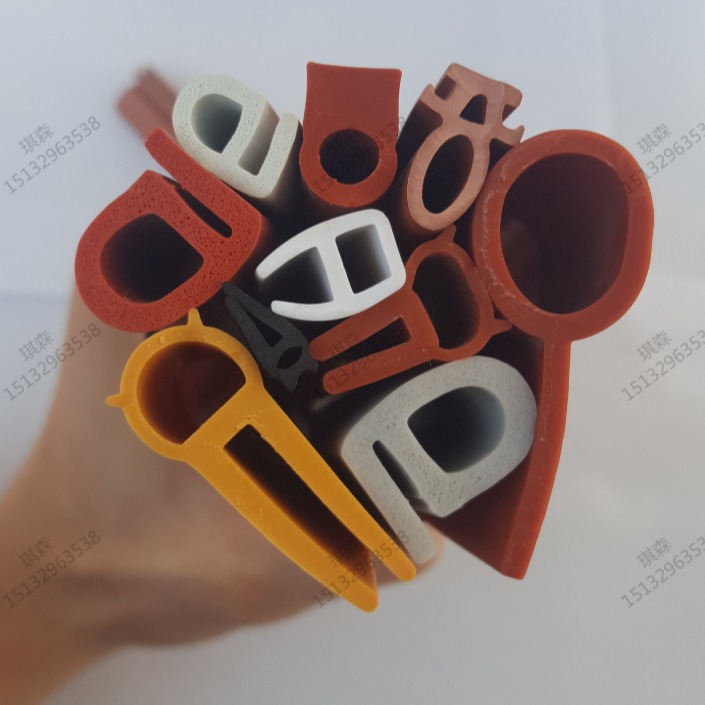 U型硅胶发泡密封条玻璃钢材包边条圆条方条装饰条机械设备异型条