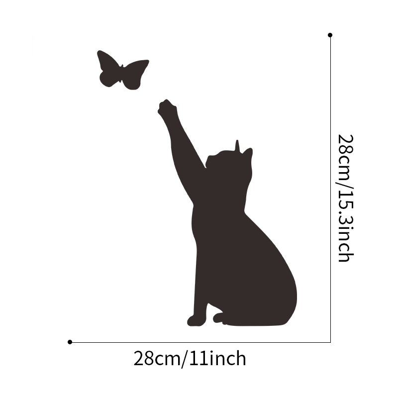 Fashion Solid Color Kitten Butterfly Wall Stickers Wholesale display picture 1