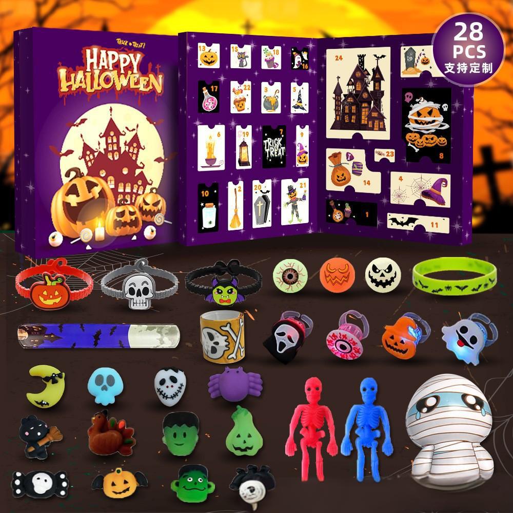 Nuevo Halloween transfronterizo 24 cajas ciegas Halloween Crazy Animal City caja ciega agujero conjunto de muñecas