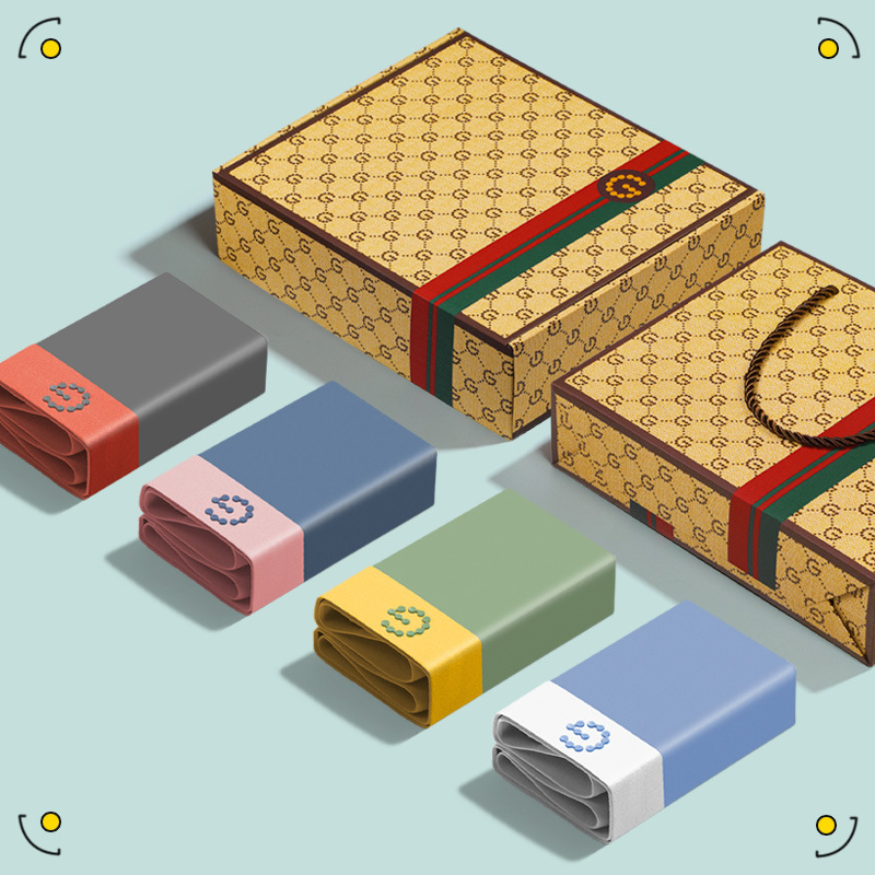 工廠直發男士內褲冰絲夏季薄款透氣中腰無痕薄款四角褲桑蠶絲抗菌