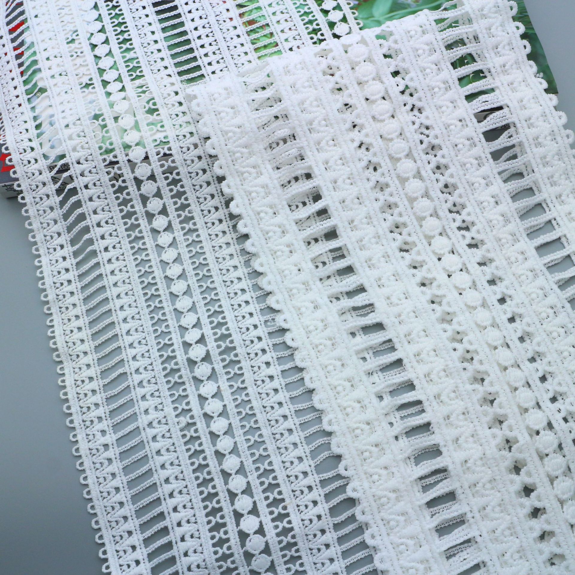 现货牛奶丝花边桌布手工汉服装饰辅料花边精美镂空花边辅料蕾丝