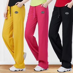 夏の新スクエアダンス服スポーツパンツネットレッドカジュアル痩身ハイウエストシミターパンツ 2506 シングルパンツ
