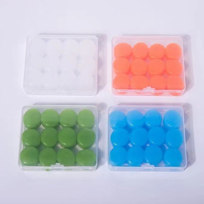 Cross-border supply of silicone mud earplugs soundproof sleep earplugs waterproof aircraft decompression sleep factory 2.5g12 tablets