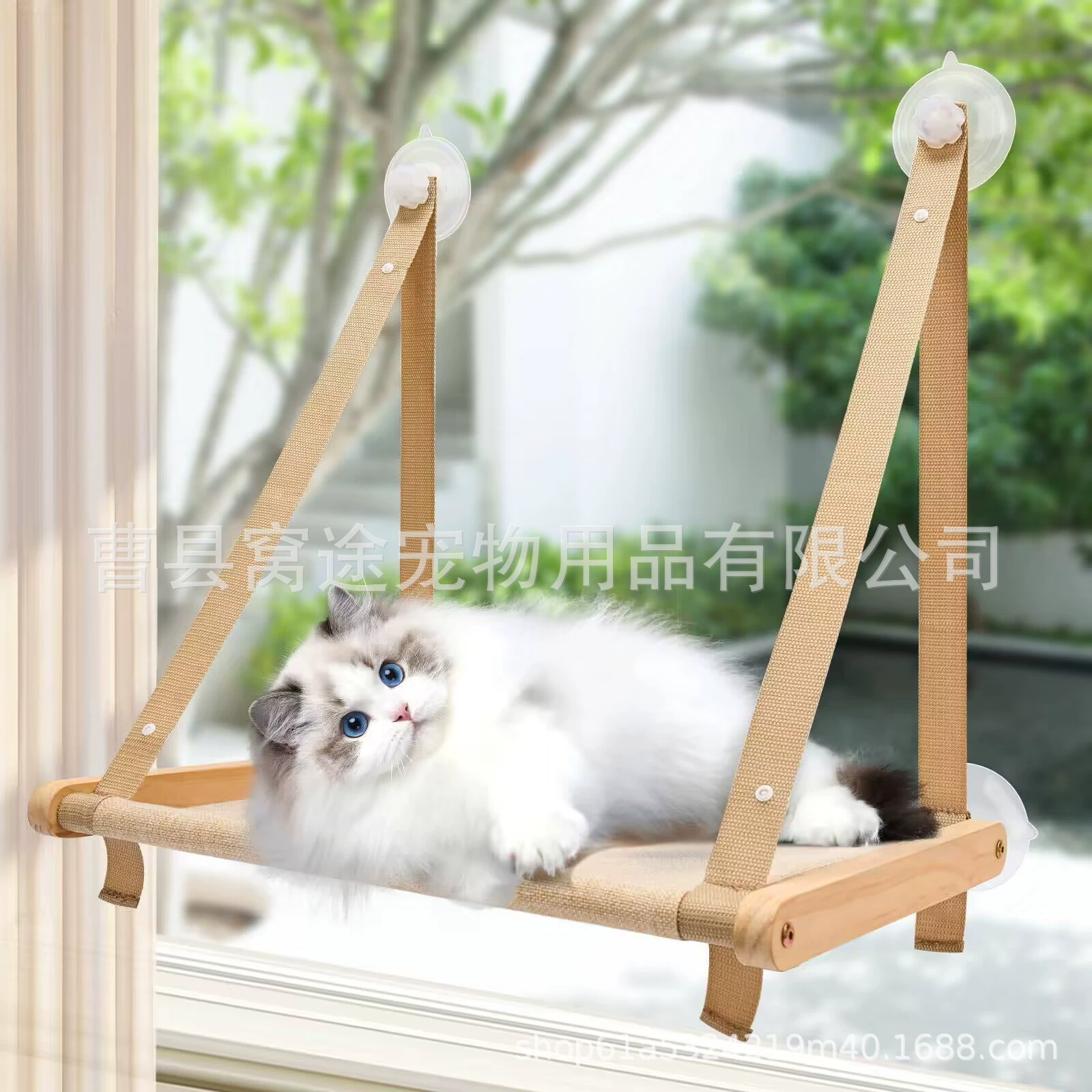 Простой деревянный кошачий гамак гостиная окно кошачий солнечный прикроватный прикроватный гнездо сосок сосок из массива дерева для домашних животных