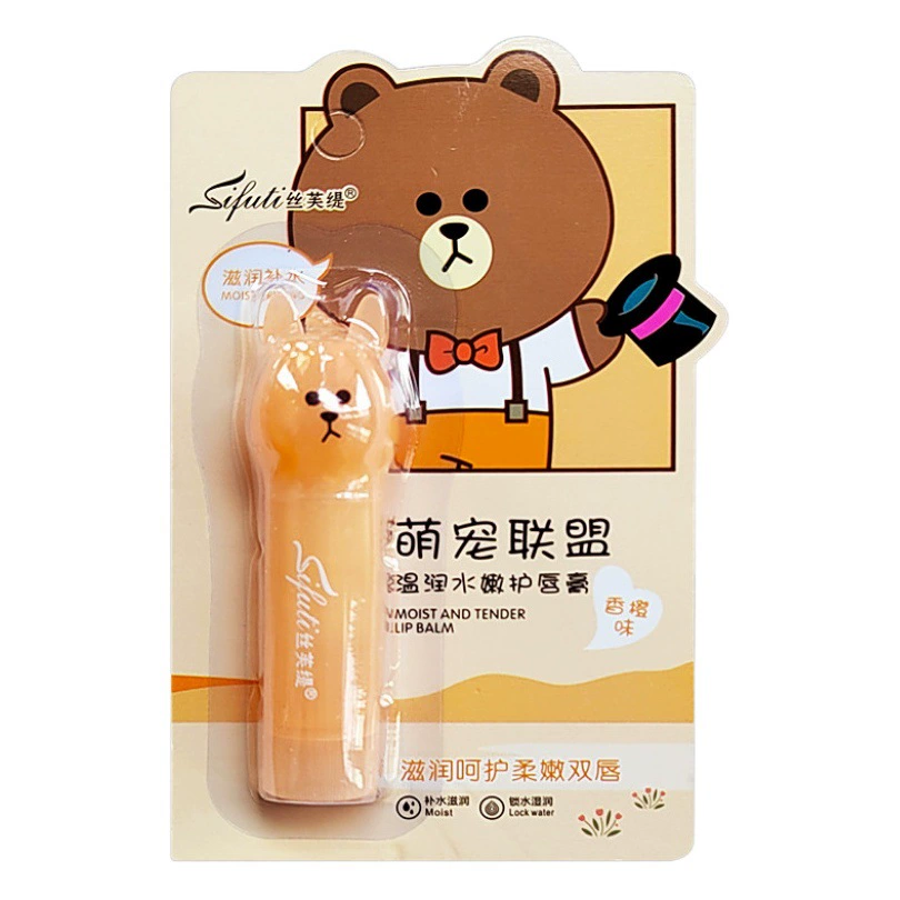 Silk Fitty Meng Pet Alliance Детский бальзам для губ Увлажняющий женский увлажняющий бесцветный бальзам для губ Line Lip Balm 567