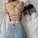 Summer Ice Silk Sling Beautiful Back Vest Latex Cup Spice Girl Beautiful Back Seamless High Elastic Chest Wrapping All-match Sports Underwear for Women