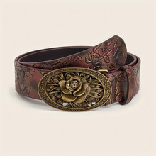 Y 60617 Wide Alloy Buckle Women's Belt �ӿ��Ͻ��ŮƤ��