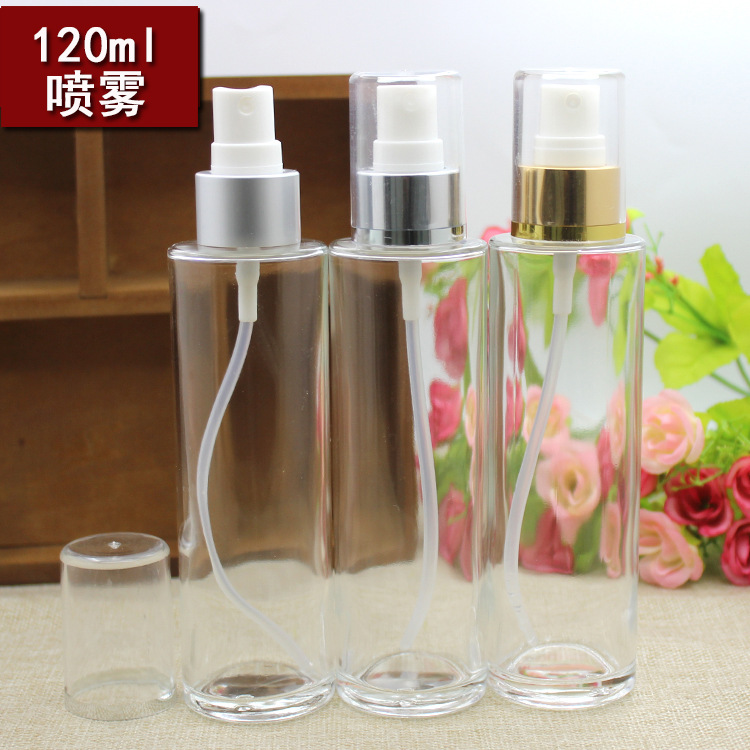 透明爽肤水玻璃瓶防晒水喷雾细雾瓶补水瓶子化妆品空瓶喷雾120ml