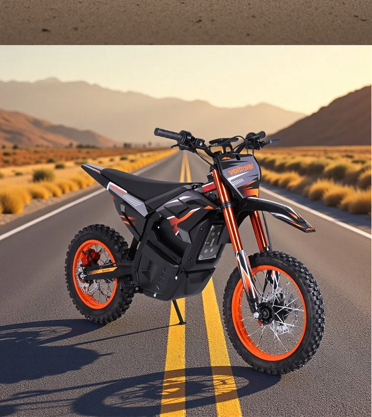 Cross-Border Overseas Warehouse Has Ready Stock of the 2026 New Model Two-Wheeled Off-Road Electric Motorcycle, High-Speed, Sporty, and Long-Range