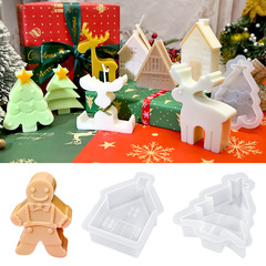 Diyクリスマス香薫石膏シリカゲル金型クリスマス鹿姜パイ人ケーキ焙煎置物