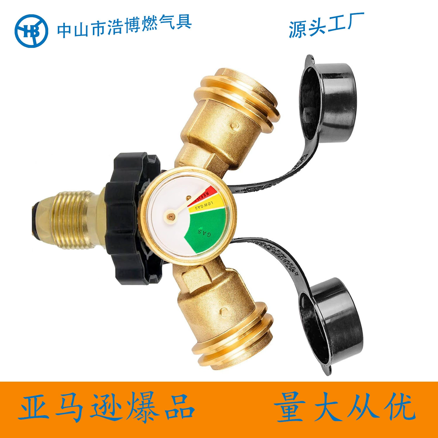 Пропан Y манометр корпус тройник латунь с 1 садом POL и 2 самки POL барбекю нагреватель QCC