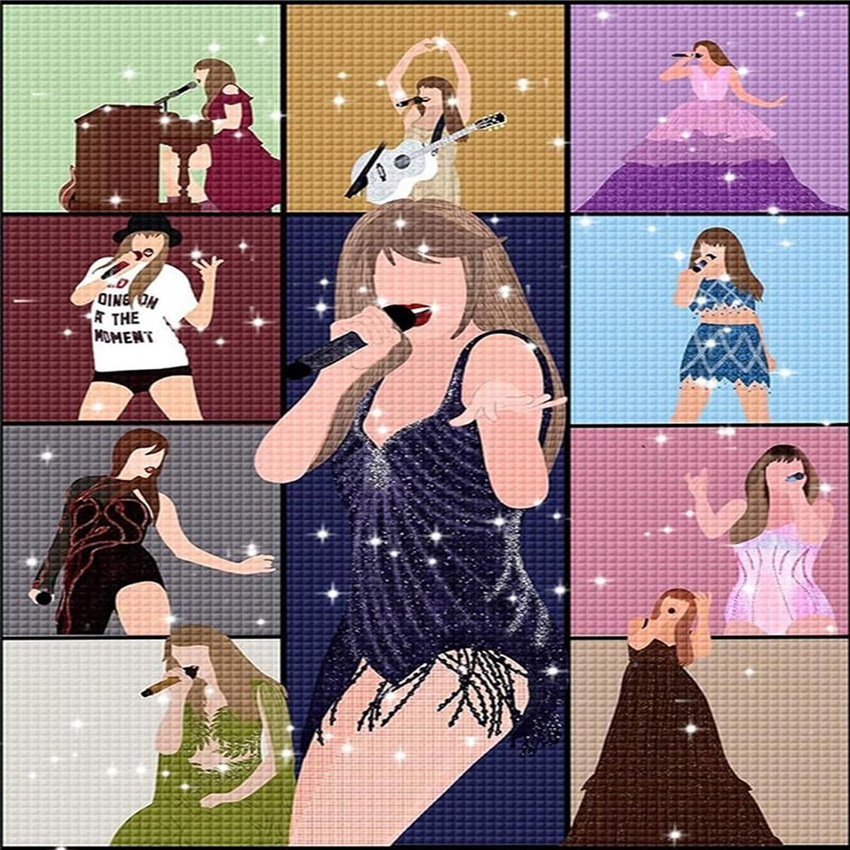 Pintura de Diamantes 5D, Diseño de Cantante Taylor, Pintura Decorativa DIY Hecha a Mano, Diamantes Redondos y Cuadrados, Éxito de Ventas en Amazon, Pintura de Diamantes Kpop