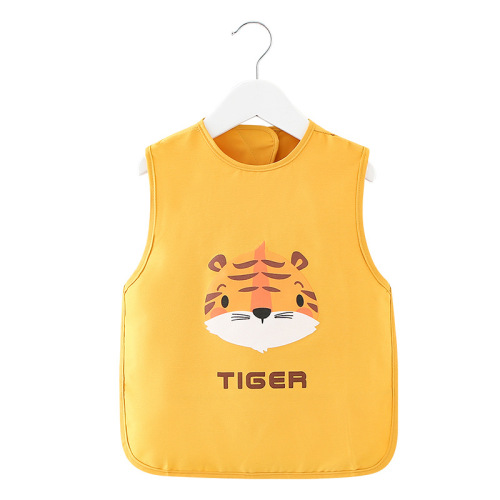 Children's smock, waterproof, anti-dirty, sleeveless outer apron, baby autumn and winter protective clothing, baby back-wearing bib