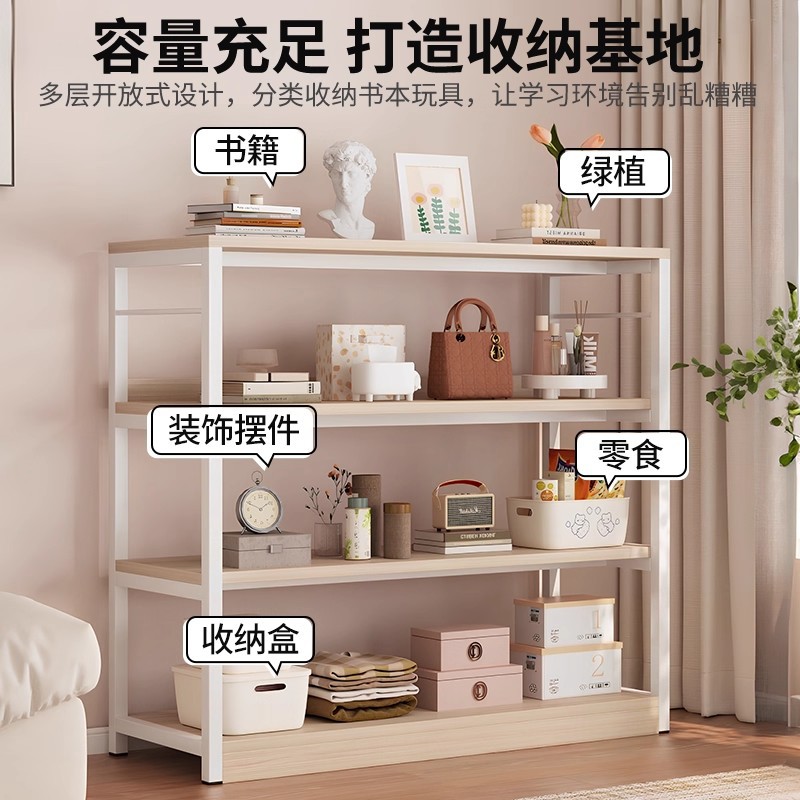 Estante de sala de estar Estante de piso Estante de almacenamiento multicapa Estante de exhibición doméstico contra la pared Estante de almacenamiento integrado Gabinete bajo