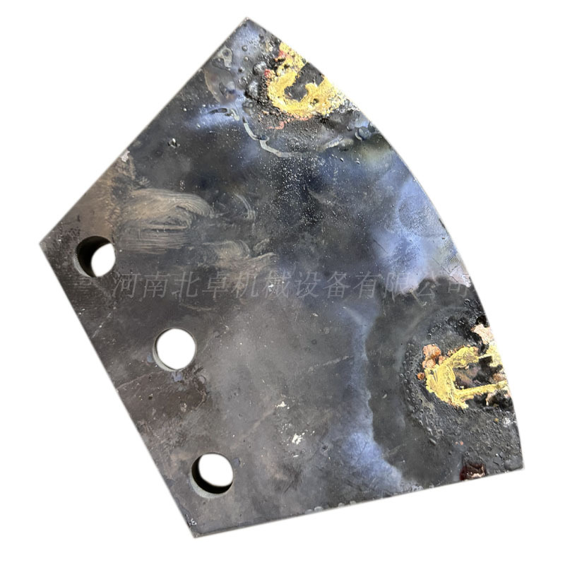 定制粉煤灰双螺旋加湿机65锰钢叶片配件 双轴搅拌机镶嵌合金搅叶