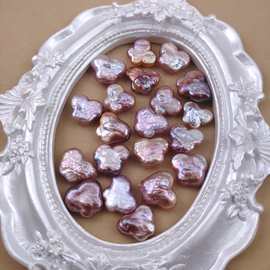 彩色蝴蝶巴洛克珍珠天然淡水珍珠异形裸珠诸暨珍珠可做素钉可diy