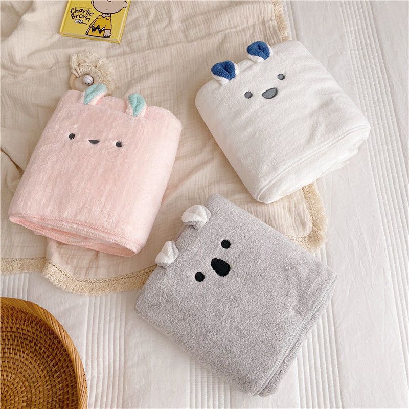 Coral fleece cartoon towel, absorbent and non-shedding, embroidered, soft and breathable, cute and three-dimensional, suitable for home use, children's hand towel Coral fleece cartoon towel, absorbent and non-shedding, embroidered, soft and breathable, cute and three-dimensional, suitable for home use, children's hand towel